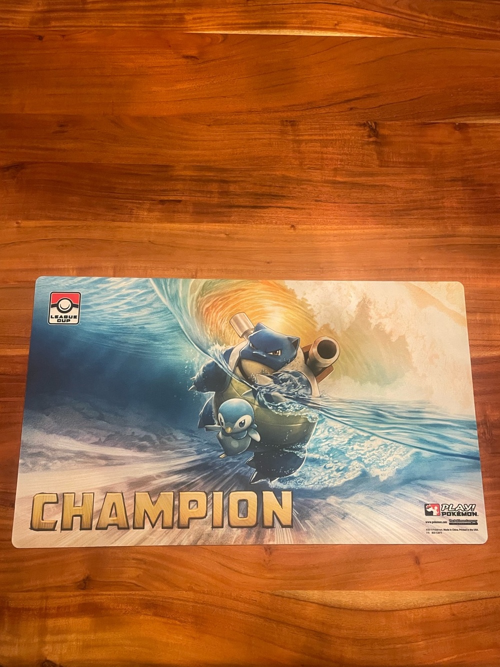 Pokémon Blastoise / Piplup 2019 League Cup Champion Playmat